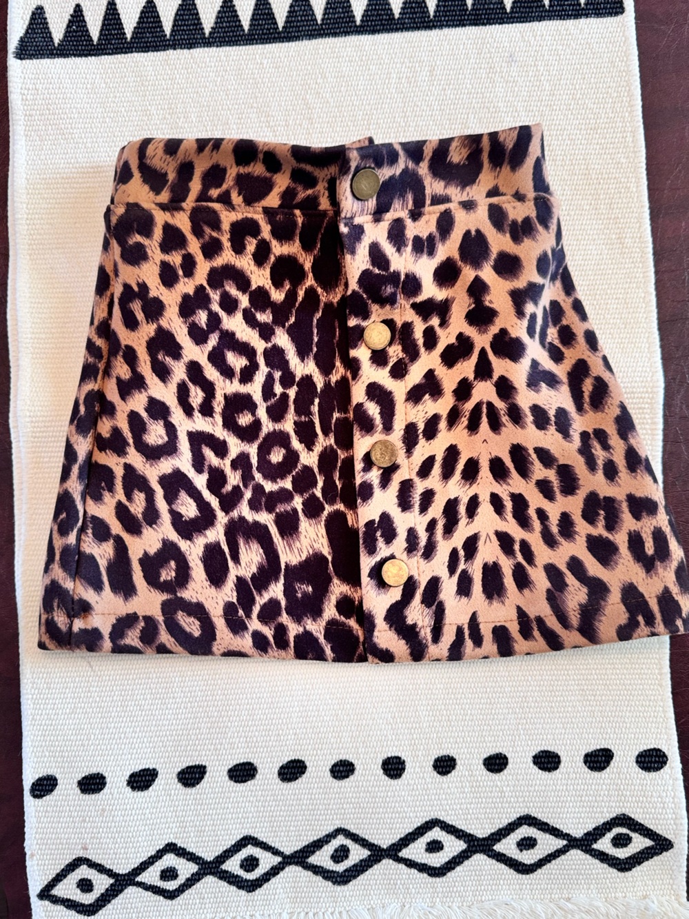 Leopard print skirt
